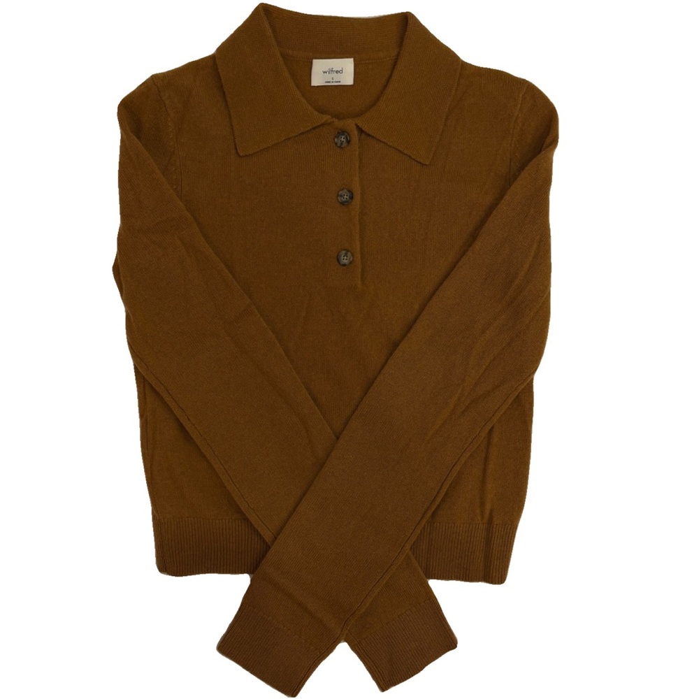 Aritzia Brown Collared Sweater